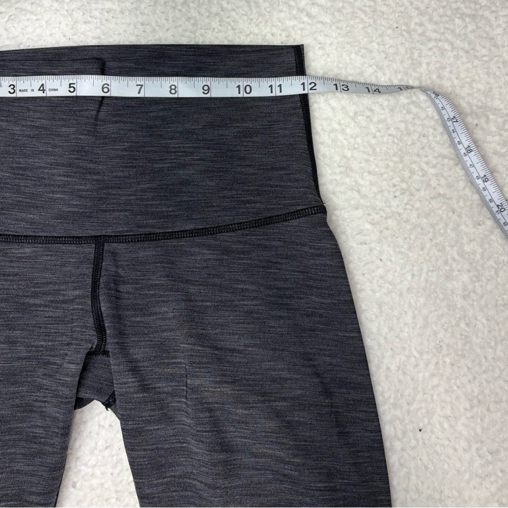 Lululemon Women Heather Gray Wunder Under High Rise Crop Leggings - Picture 7 of 11